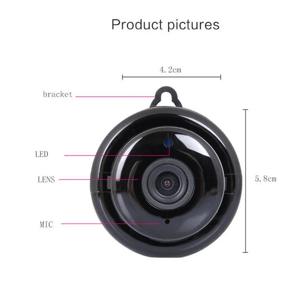 Беспроводная мини-камера Hook 720P с поддержкой Wi-Fi 2 4 ГГц | Безопасность и защита