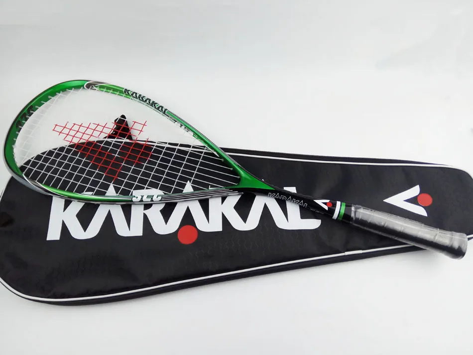 130 г официальный Karakal Углеродные ракетки для сквоша зеленые желтые ракетки для сквоша с ручкой Спортивная ракетка для сквоша из графита SLC