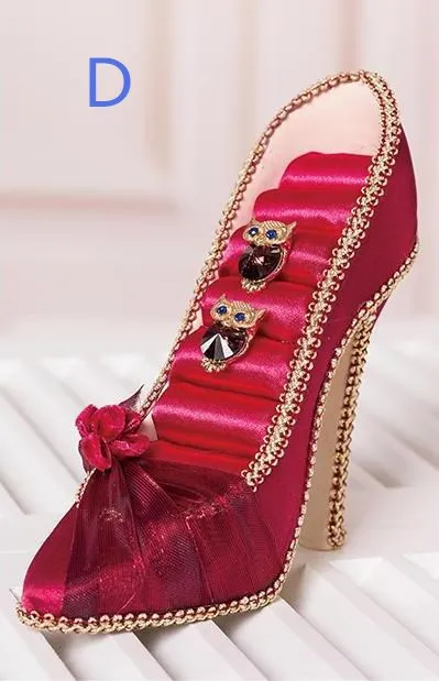 5 видов стилей красное вино блёстки платье Женский ножной манекен для серег