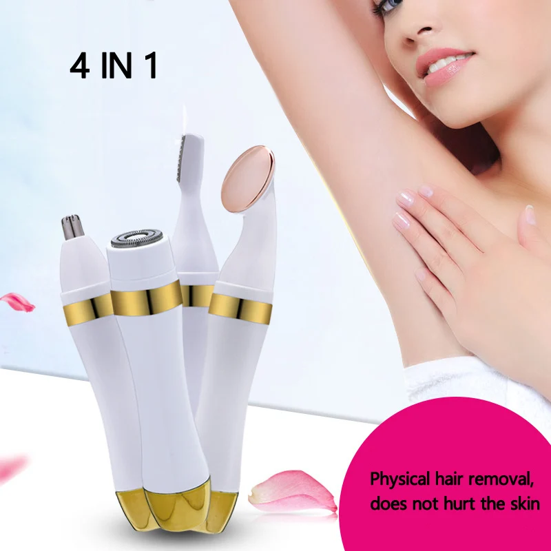Electric Eyebrow Shaping Knife Multifunctional Facial massage 4 In 1 Nose Repairer Physical Hair Removal Machine Face Massager |