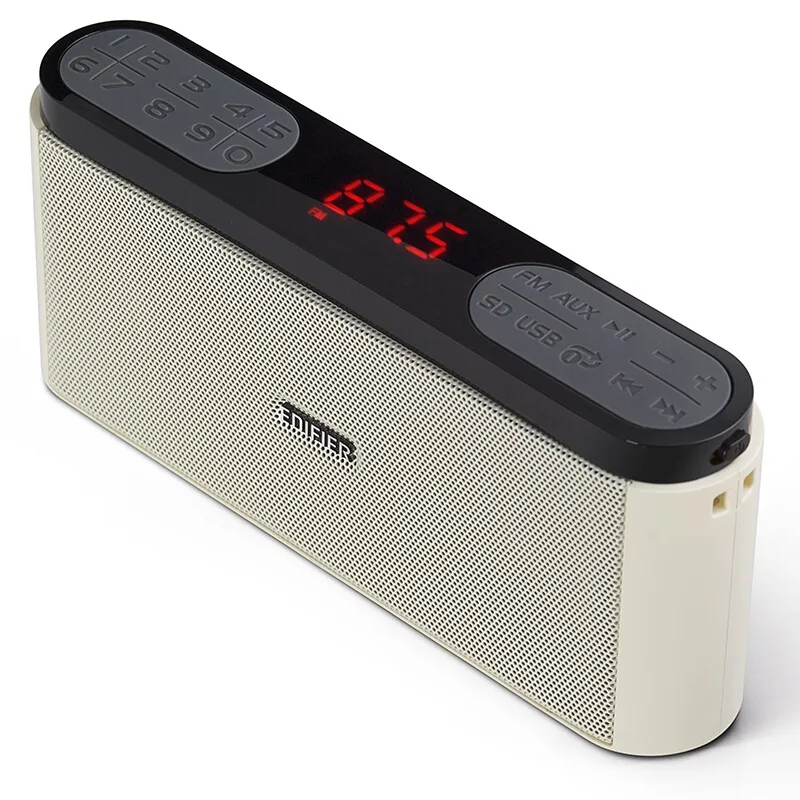 EDIFIER MP19 портативный мини динамик s с FM радио светодиодный дисплей Micro SD карта MP3