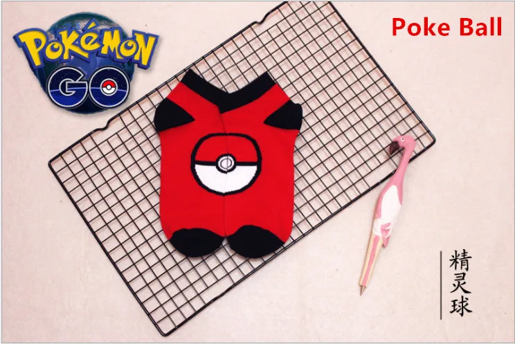 Poke ball-1 Носки для женщин и мужчин с рисунком Покемон го, гольфы, носки Пикачу, Супер Марио, Ослик, Конг, Марио, повседневные носки - Цвет: Poke ball-1