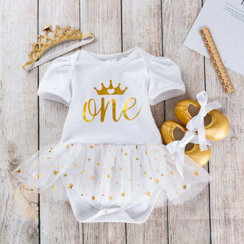 Комплект летней одежды для новорожденных девочек повязка на голову + платье