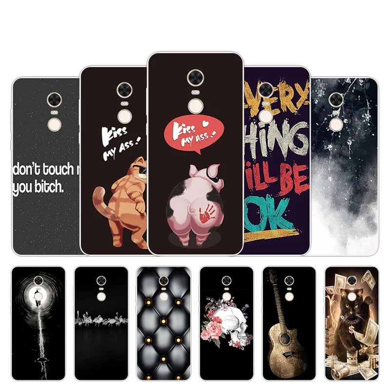 Чехол для телефона Xiaomi Redmi 5 Plus 5,99 дюйма с дизайном поцелуя, мягкий силиконовый задний чехол Hongmi Clear Coque Capa