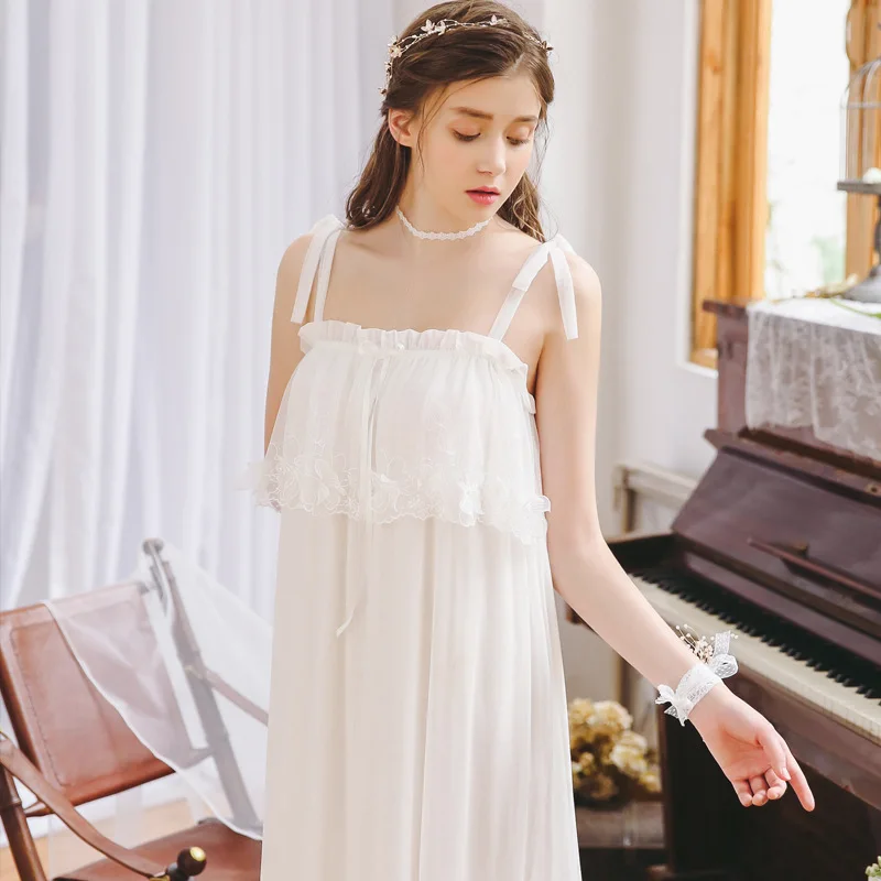 2019 Ночная рубашка в викторианском стиле для медового месяца элегантная