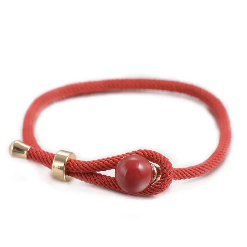 red pearl Простые жемчужные браслеты Pipitree из титана и стали для женщин, новинка, регулируемая красная струна, кулон на шнурок, браслет на запястье, ювелирное изделие - Окраска металла: red pearl