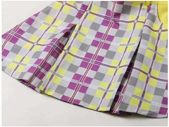 CAIIAWAV хит продаж Летняя женская клетчатая юбка для гольфа дышащие шорты дамское