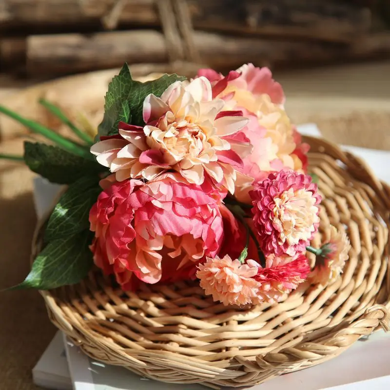 1Pcs/lot Chinese national flower peony Real Touch Flowers for Home party Wedding Decorative &amp Wreaths | Дом и сад