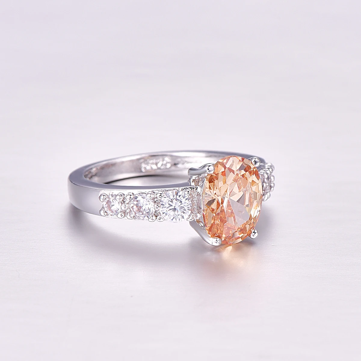 Lingmei Мода Шампанское Кольца для Для женщин День рождения камень партии