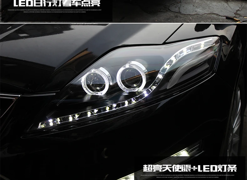 KOWELL автомобильный Стайлинг для Ford Mondeo светодиодный фонарь Mondeo 2007-2012 DRL H7 D2H Hid опция Ангел глаз би ксенон луч автомобиля в сборе