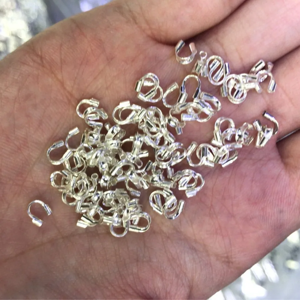 Соединитель застежки из серебра 925 пробы зажим для аксессуаров ожерелья браслета