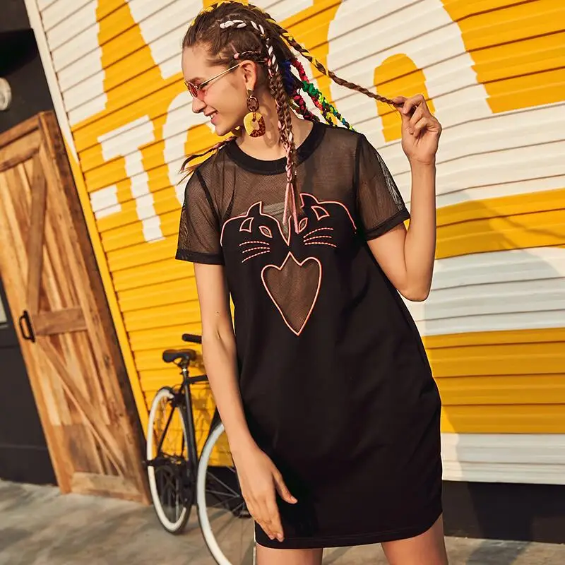 Женское летнее газовое платье с коротким рукавом Новое поступление 2020|Женские