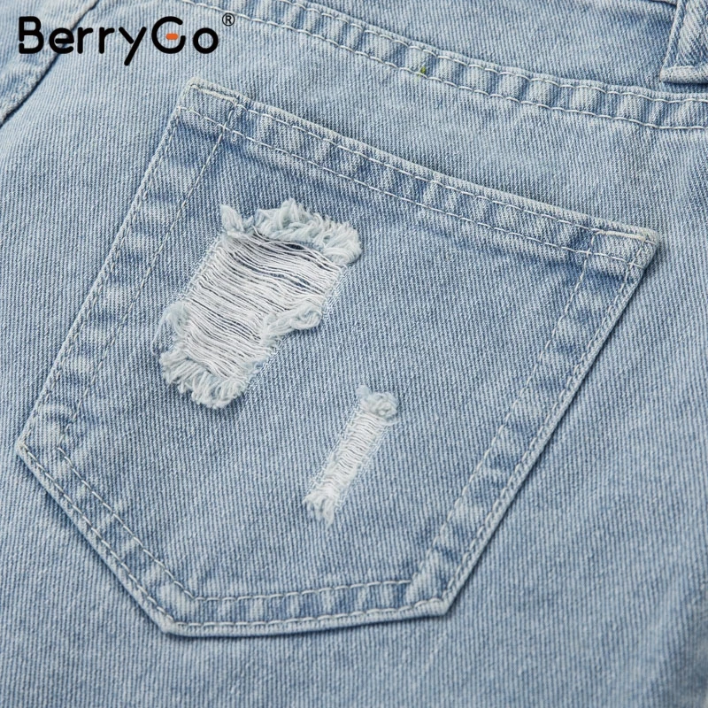 BerryGo Асимметричная джинсовая юбка, женские юбки, летняя уличная короткая мини-юбка, Женская Однотонная юбка на пуговицах с высокой талией, женские юбки
