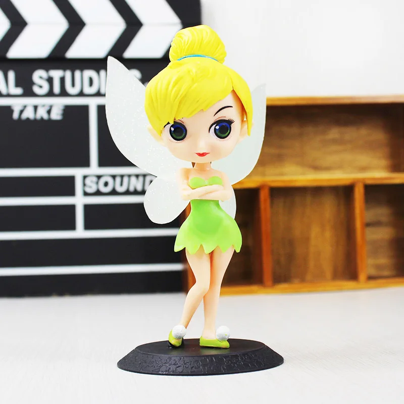 Tinkerbell B 12 см Q Posket фигурка принцессы Мулан Белоснежка, Рапунцель София фигурка торта украшения ПВХ модель игрушки подарки на день рождения для девочек - Цвет: Tinkerbell B
