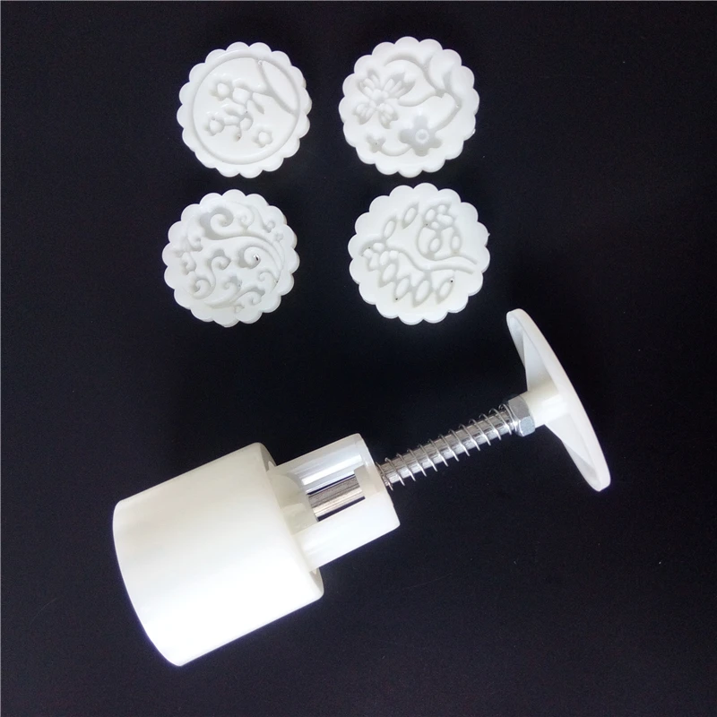 50 г круглая форма для торта дополнительно 1 комплект Пластиковая форма для лунного торта Цветочная форма для выпечки Луна DIY кухонная форма для выпечки инструменты для выпечки тортов