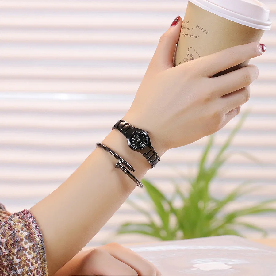 Парные часы для женщин и мужчин роскошные влюбленных кварцевые из нержавеющей