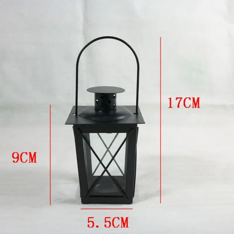 

Black/White Romantic Romantic Candle Holder Retro Hanging Lantern Lamp Decor For Dinner Home