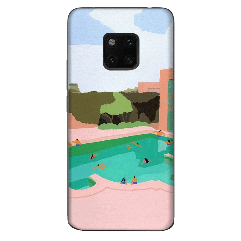 Силиконовый ТПУ чехол для телефона Huawei Nova 2i 3 3i Mate 10 20 Pro Lite Y6 Y5 Prime 2017 2018 Каменный