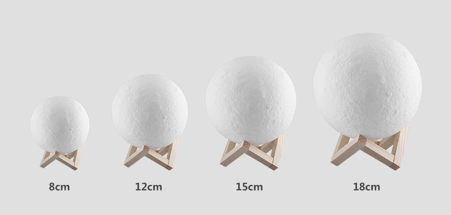 YWXLight перезаряжаемые 3D печать Луны лампы 16 цвет сенсорный светодио дный выключатель LED ночник для спальни детей домашний декор свет творческий подарок