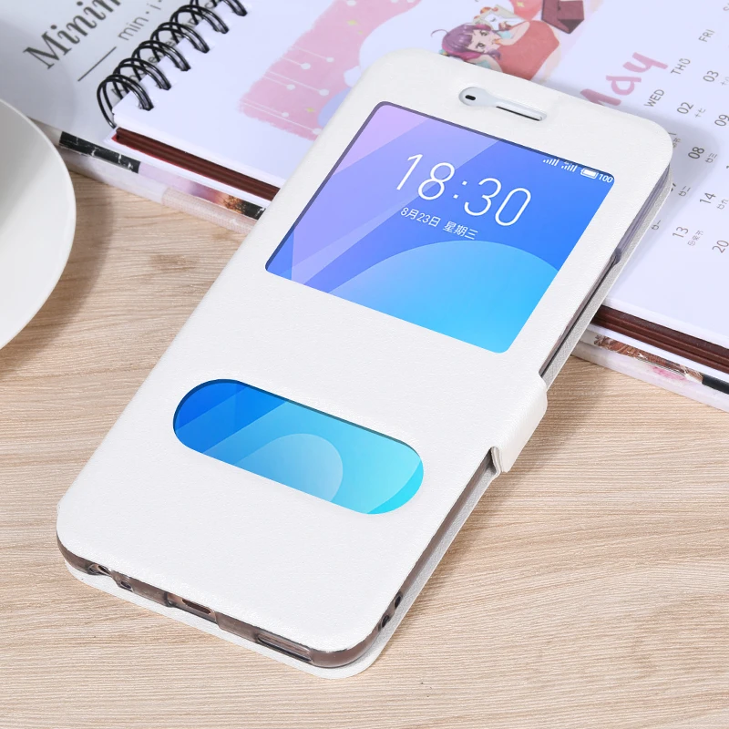 Для MEIZU M6/M6 Примечание Роскошный чехол с подставкой Вид из окна шелк