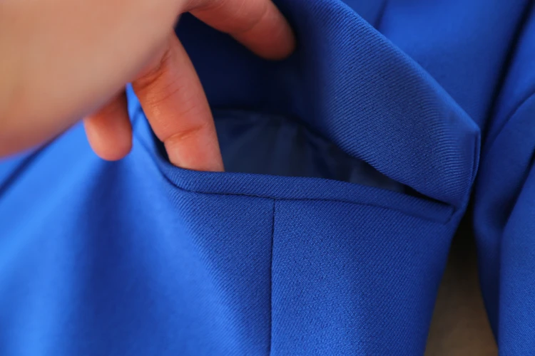 Новинка весна осень шикарный модный тонкий костюм с одной пряжкой длинным