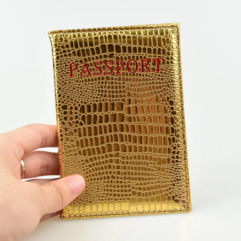 DIKEDAKU, Аллигатор, чехол для паспорта, женский, конфетные цвета, однотонный, ПУ, Обложка для паспорта, для девушек, блестящий, для путешествий, кошелек для паспорта - Цвет: Цвет: желтый