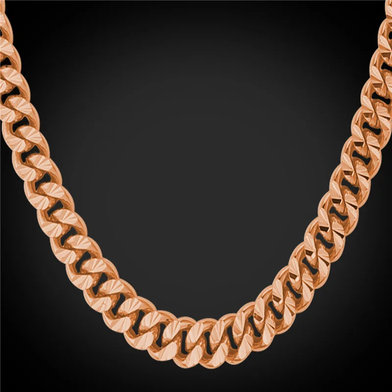 Цепочка на шею для мужчин Starlord Helix розовое золото/золото 6 мм|chain necklace|necklace for mencuban