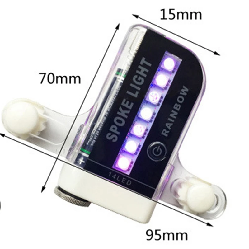 Lumiparty Велоспорт Велосипедные фары 14 LED колеса сигнал шины спиц для Ciclismo 32