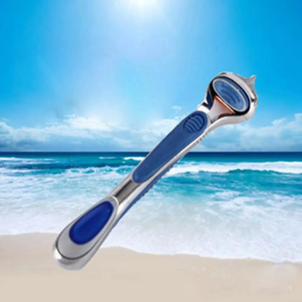 Razor Handle Бритвенная Бритва Ручка и 5 слойные лезвия для бритья для мужчин уход за лицом безопасность - Цвет: Razor Handle