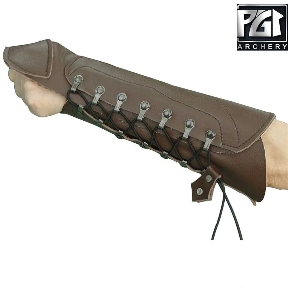 PG1ARCHERY Archery Arm Guard для охоты на лук унисекс кожаный защитный кронштейн рук перчатки