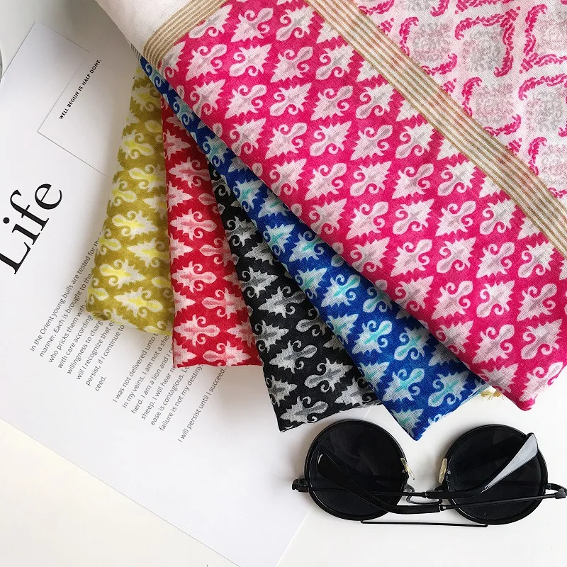 Новинка 2019 роскошный бренд Кешью Цветочная кисточка женский шарф с принтом