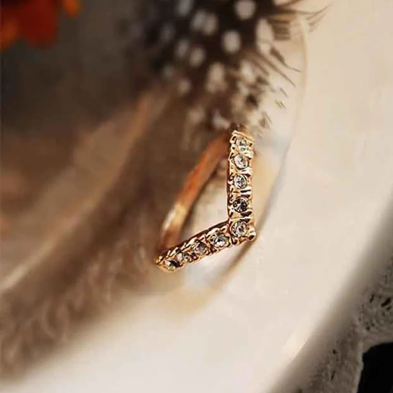 Горячая Распродажа элегантное Золотое свадебное кольцо с кристаллами и горным