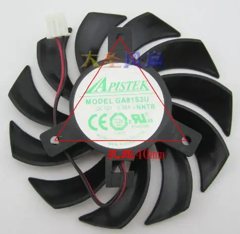 2 линейный вентилятор GA81S2U NNTB 75 мм 12 В постоянного тока 0 38 а В|75mm fan|fan 75mmfan 12v |