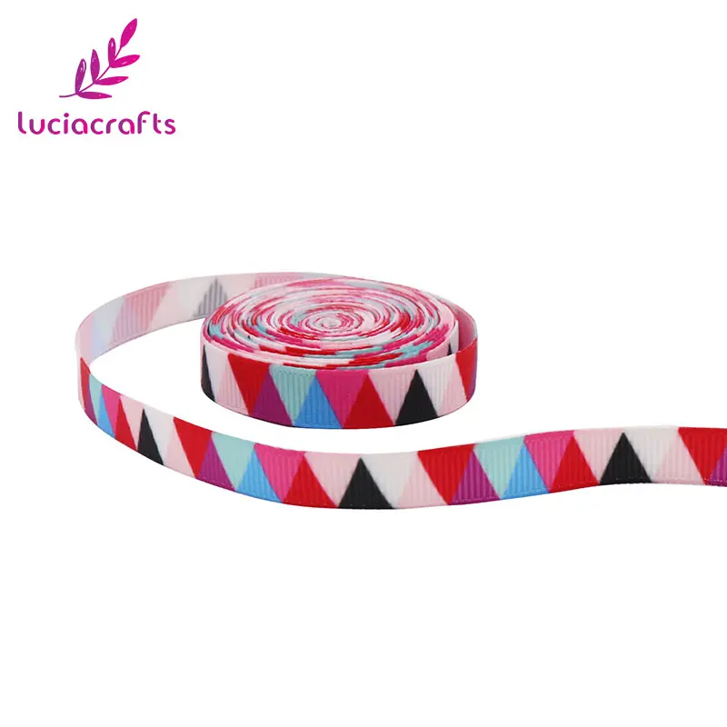 Lucia crafts 5y/6y 10 мм мульти вариант геометрический узор корсажная лента упаковочная лента DIY бант для волос и Швейные аксессуары S0609