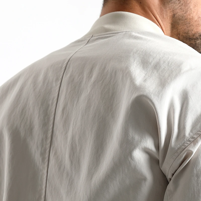 Мужская приталенная куртка-бомбер SIMWOOD тонкая ветровка большого размера с