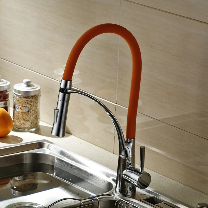 Кухонный Смеситель becola вытяжной кран для раковины оранжевого цвета горячей и