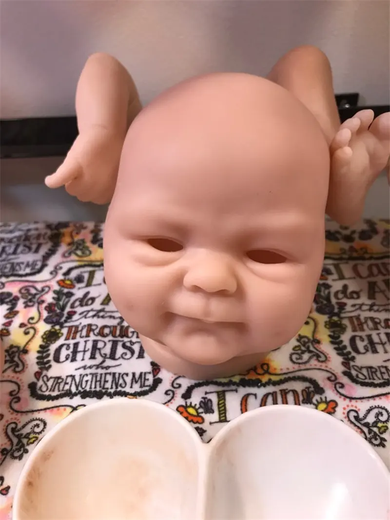 NPK 17 дюймов Reborn Baby Doll наборы с европейскими стандартами качество реалистичные Bebes Reborn Doll наборы для детей как рождественский подарок DIY игрушки