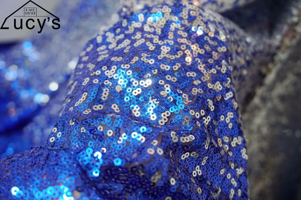 Градиентный цвет постепенно меняющийся Королевская Синяя ткань для шитья