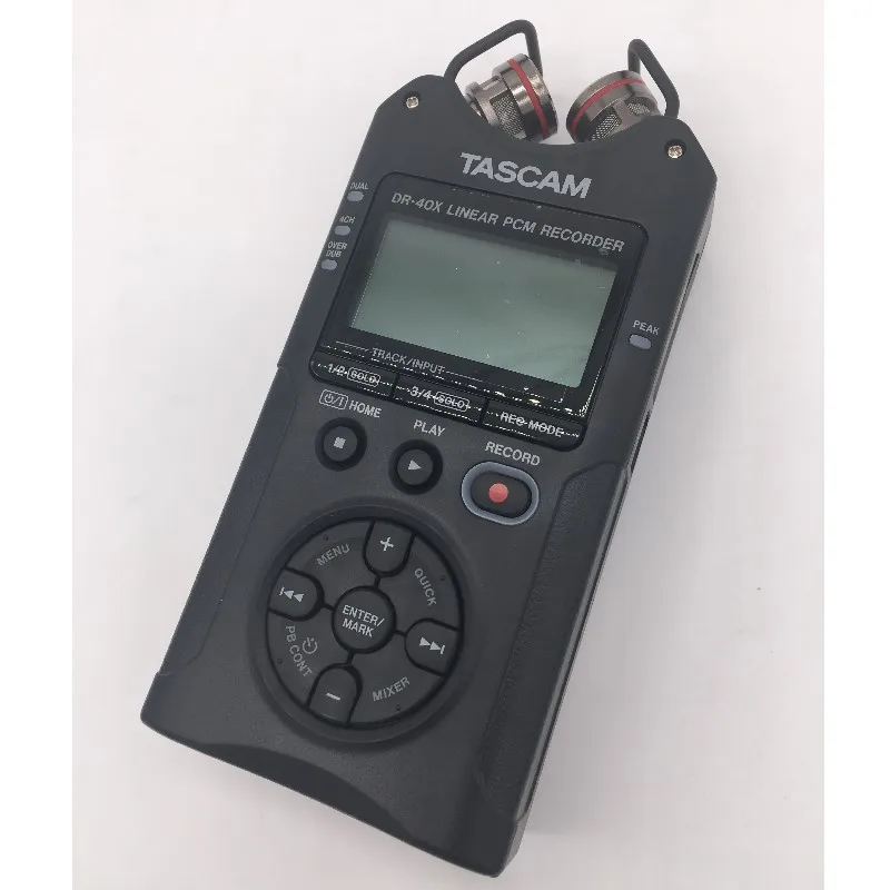 TASCAM DR-40X Универсальный четыре дорожки цифровой аудио рекордер ручка интервью рекордер usb-микрофон WAV/BWF линейный PCM рекордер