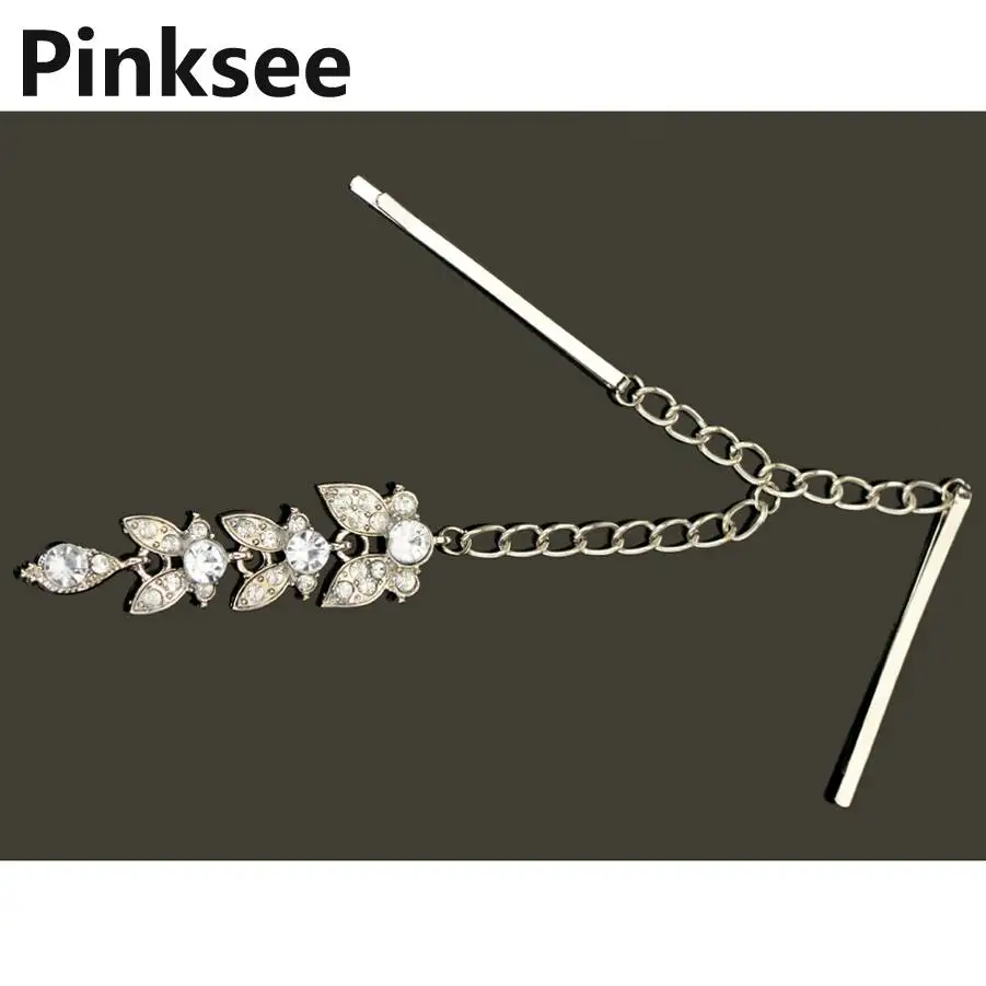 1 шт. Заколка Тикка для волос в стиле бохо женские цветочные хрустальные