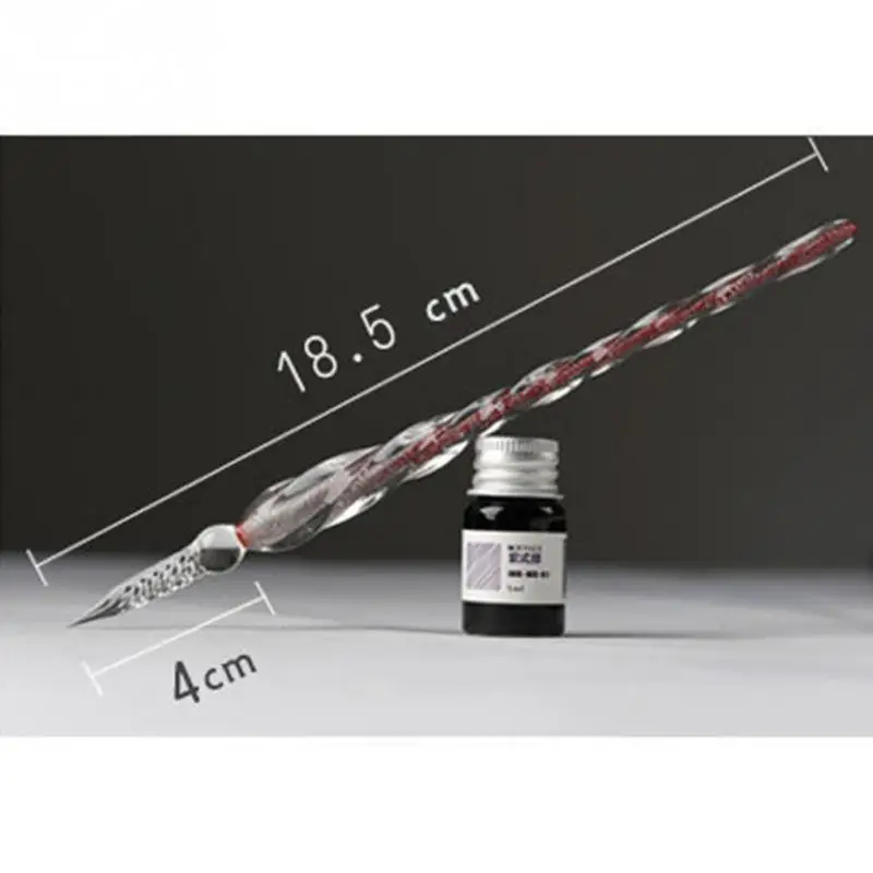 2019 NEW HOT SALES Glass Signature Pen Fountain Pens Gel Crystal Dip Sign Craft Collection Offices School Stationery |
