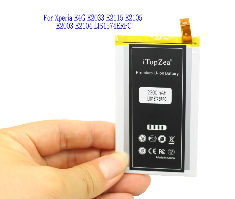 ITopZea 1x2300 мАч LIS1574ERPC Аккумулятор для Sony Xperia E4 E4G Dual E2104 E2105 E2114 E2115 E2124 E2003 E2006 E2053 E2033