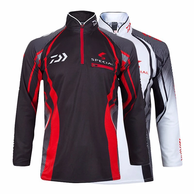 Brand DAIWA DAWA Fishing Clothes 2018 New Shirt Zipper Breathable Quick Dry Anti-UV Long SLeeve Clothing | Спорт и развлечения