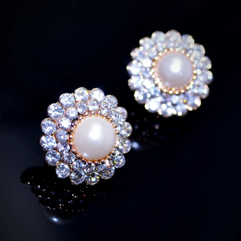 Новая мода прекрасная роза форме Для женщин хрустальные серьги украшения Новое