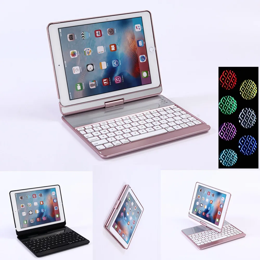 Пластиковый защитный чехол с Bluetooth клавиатурой 360 градусов подставкой для iPad Air 1 2