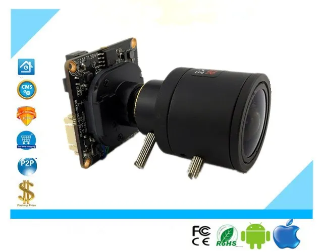 Модуль ip-камеры ручной зум 2 8-12 мм варифокальный объектив 720P 960P 1080P H264 ONVIF P2P