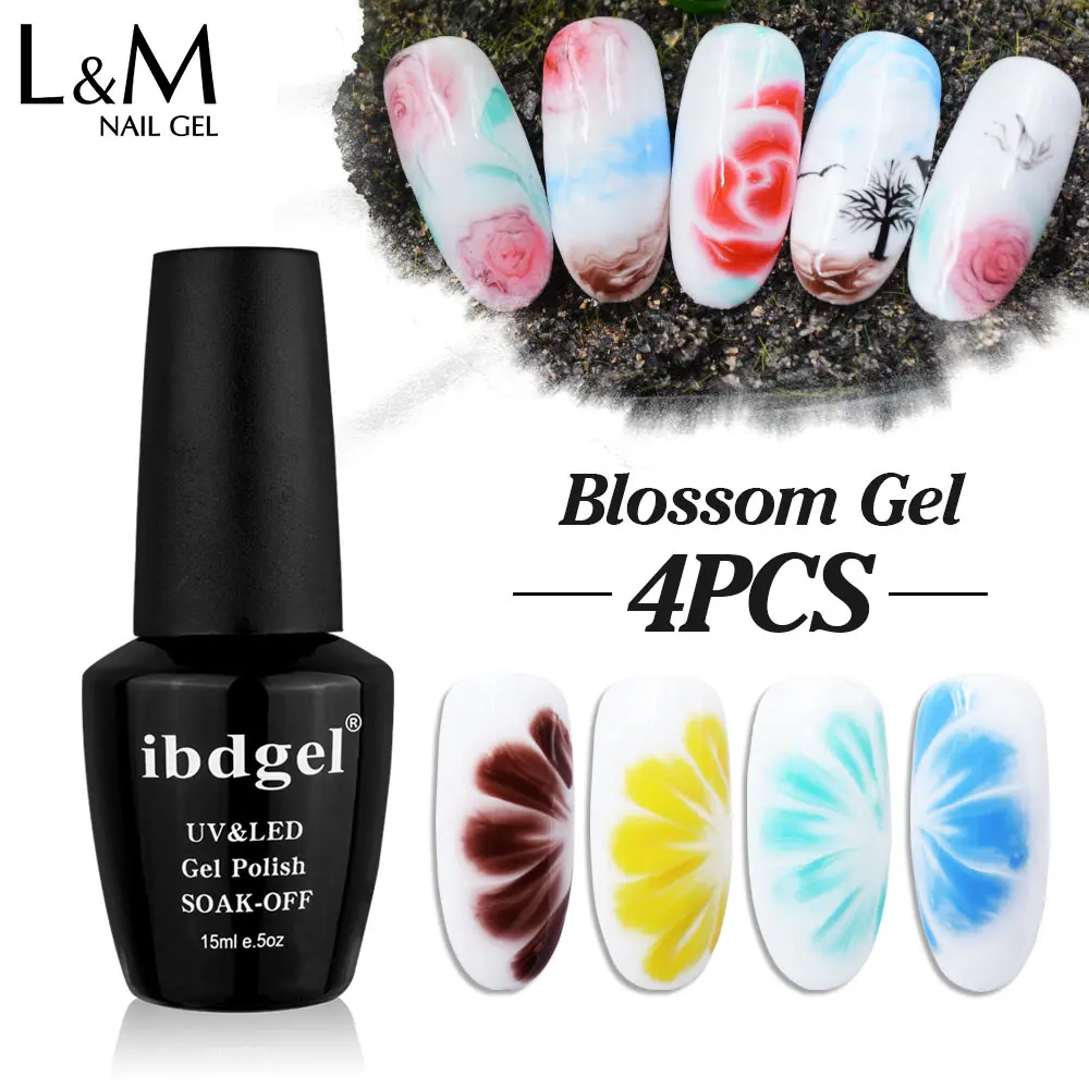 Гель лак для ногтей ibdgel 4 шт./лот лидер продаж Цветной сделай сам с цветами|color nail