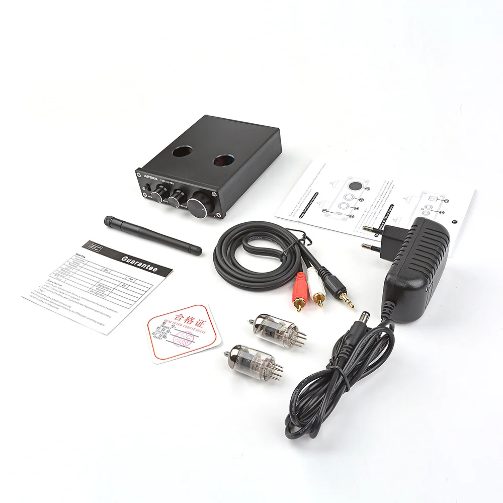 Black EU Adapter AIYIMA 6J1 ламповый усилитель предусилитель Bluetooth 5,0 предусилитель с регулировкой тонов высоких басов DIY динамик домашний звуковой кинотеатр - Цвет: Black EU Adapter
