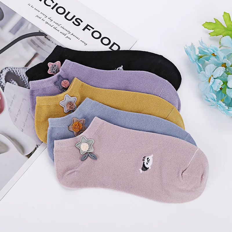 2018 хлопковые однотонные носки модные повседневные милые удобные дышащие