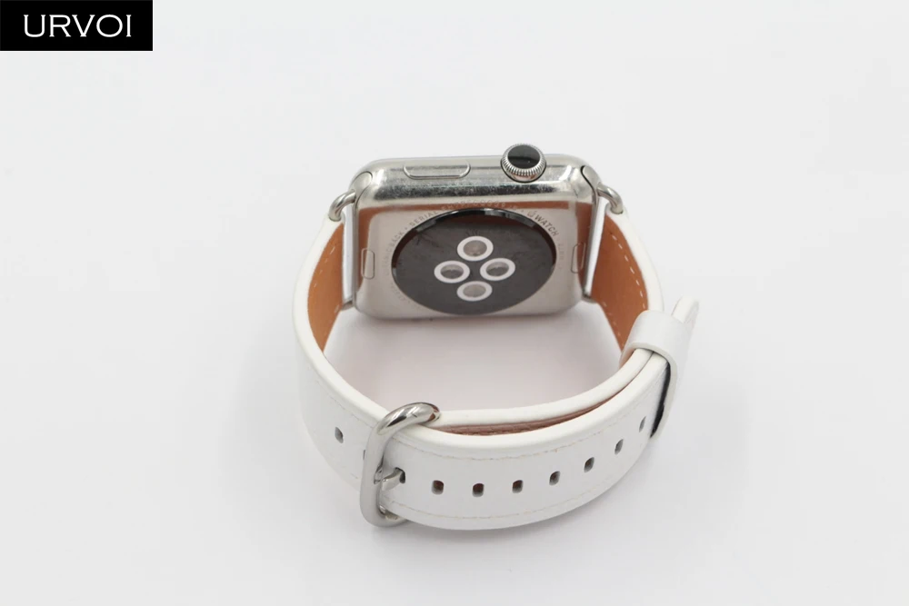 Классическая Пряжка URVOI для Apple Watch, ремешок серии 5 4 3 2 1, ремешок для iwatch, мягкая телячья кожа, пряжка из нержавеющей стали, дизайн